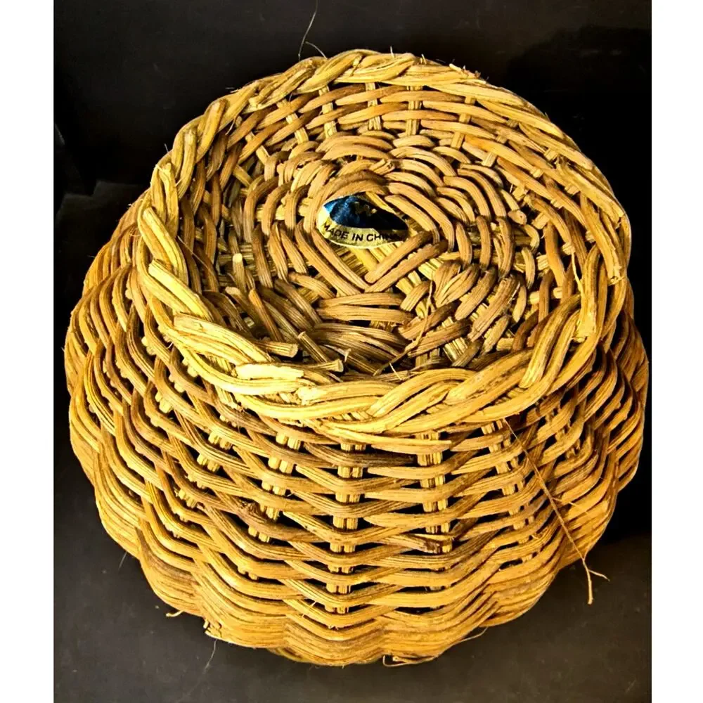 1833.  Vintage Style Woven Wicker Pitcher
